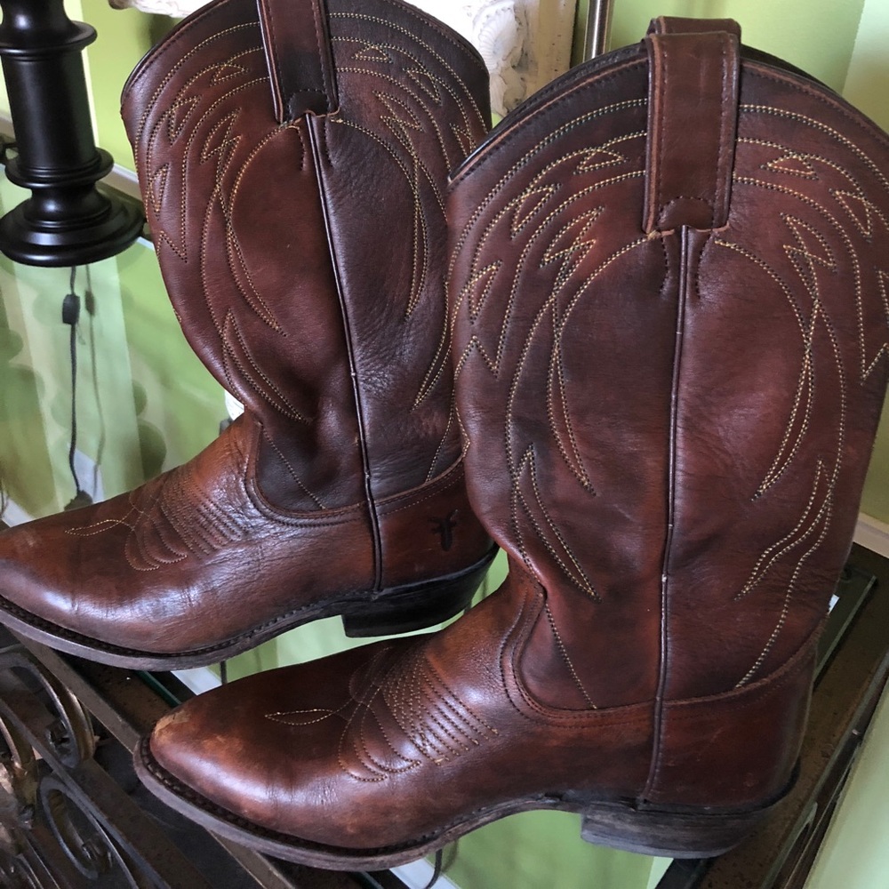COPY - FRYE Billy pull on cowgirl boots sz9